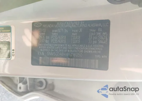 2010 Hyundai Santa Fe Gls из США, поврежденный, VIN 5NMSGDAB4AH416050